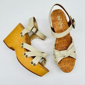 Korks Dawson Wedge Beige Sandals